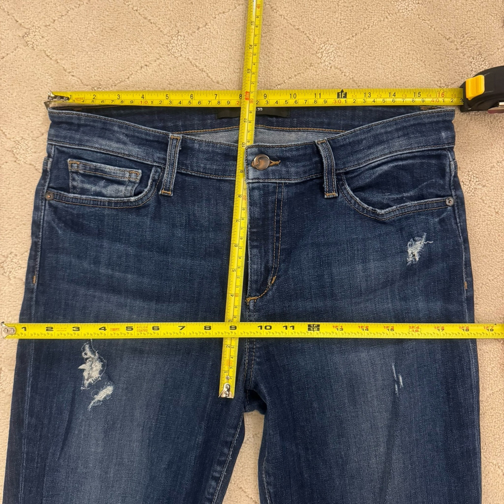 Joe’s Jeans Straight Leg Nellie Distressed Jeans Dark Medium Wash Women Size:31 - Picture 7 of 11
